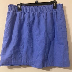 Womens‎ Royal Blue J. Crew Lined Linen Blend Mini Skirt Size 14